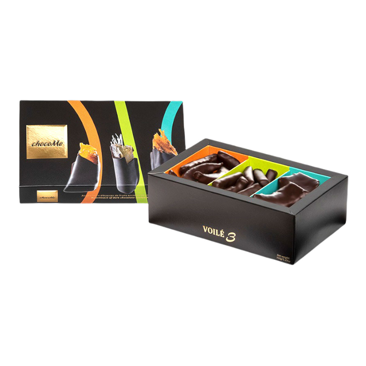 Selektion mit dunkler Schokolade überzogenen Früchten (3x50g) - chocoMe 150g Selektion mit dunkler Schokolade überzogenen Früchten (3x50g) - chocoMe 150g