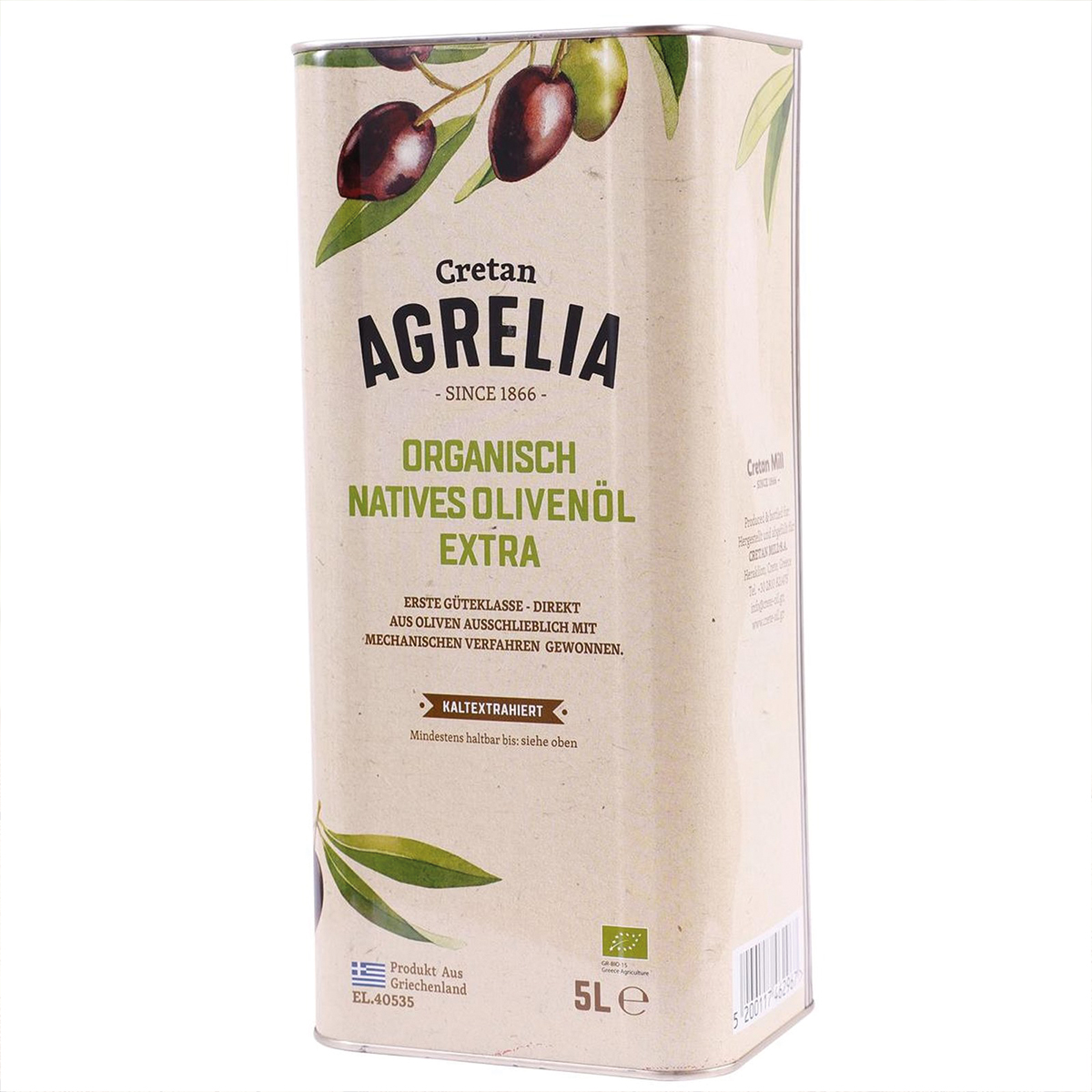 Olivenöl Agrelia 5l Bio