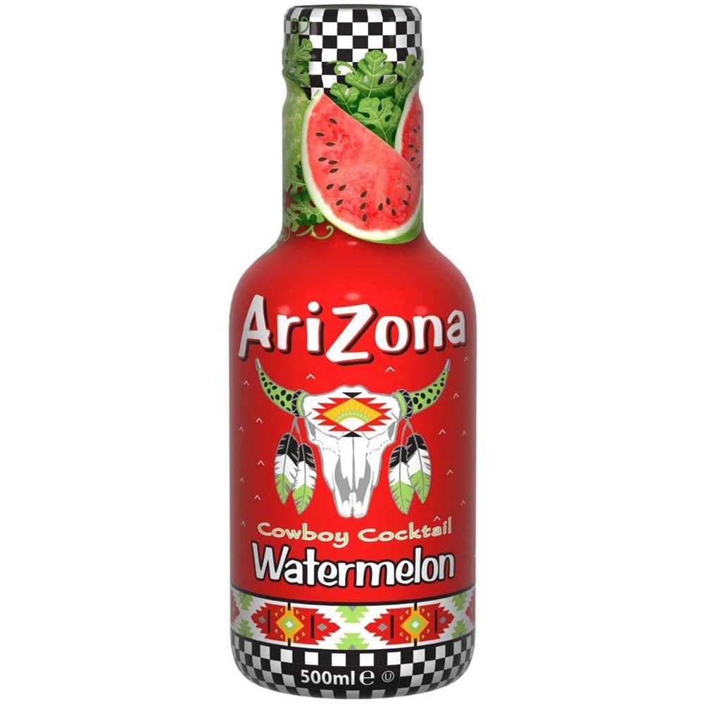 AriZona Watermelon 0,5L, Exotisches Sommergetränk mit Vitamin C