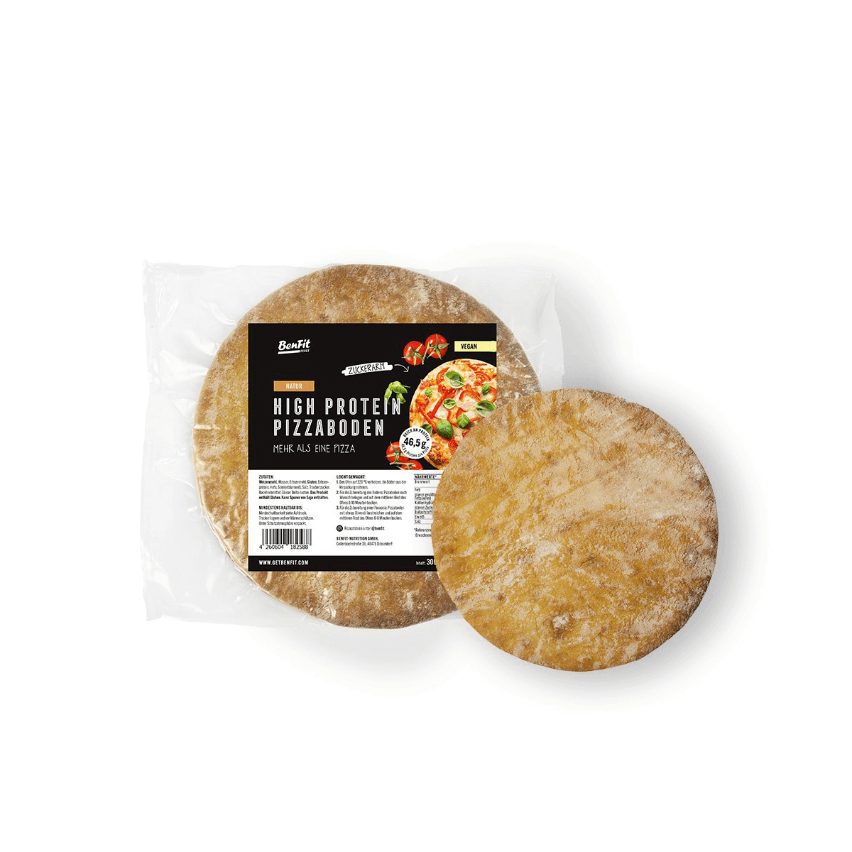 Pizzaboden Vegan - High Protein Pizzabrot BenFit 300g Pizzaboden Vegan - High Protein Pizzabrot BenFit 300g
