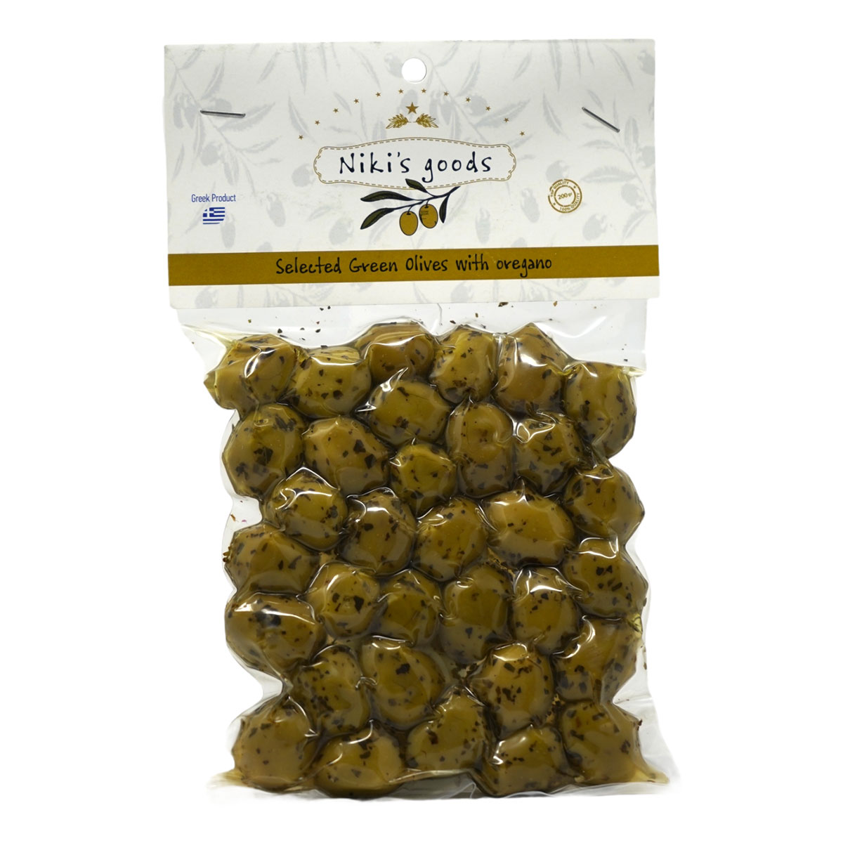 Grüne Oliven oregano 200g
