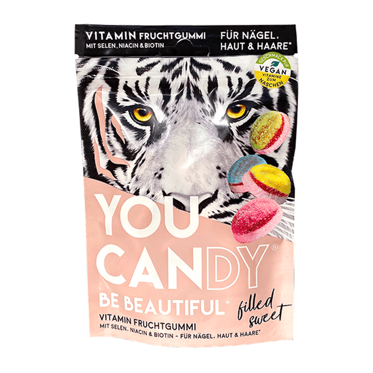 Be Beautiful - Vegan Vitamin Gummies mit Selen, Niacin & Biotin - You Candy 100g