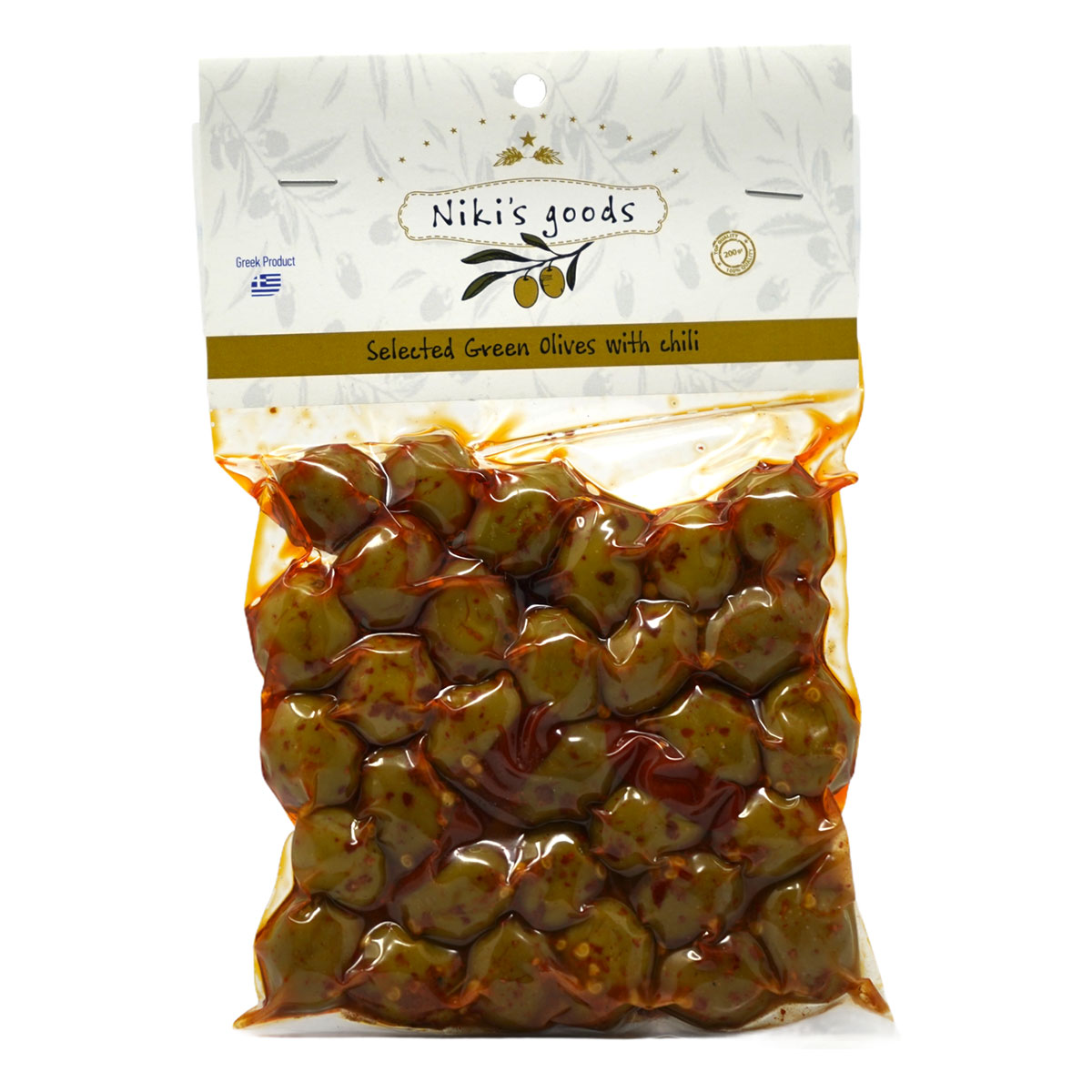 Grüne Oliven Chili 200g