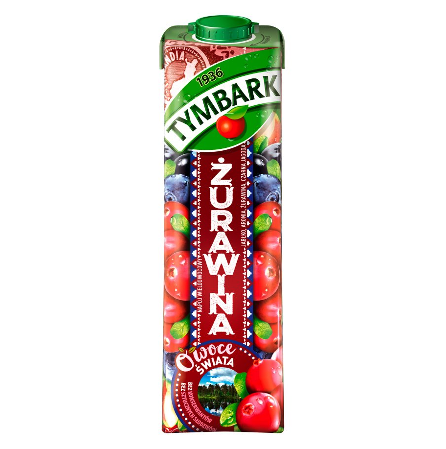 Tymbark Saft Weltfrucht Cranberry Mehrfruchtgetränk 1l