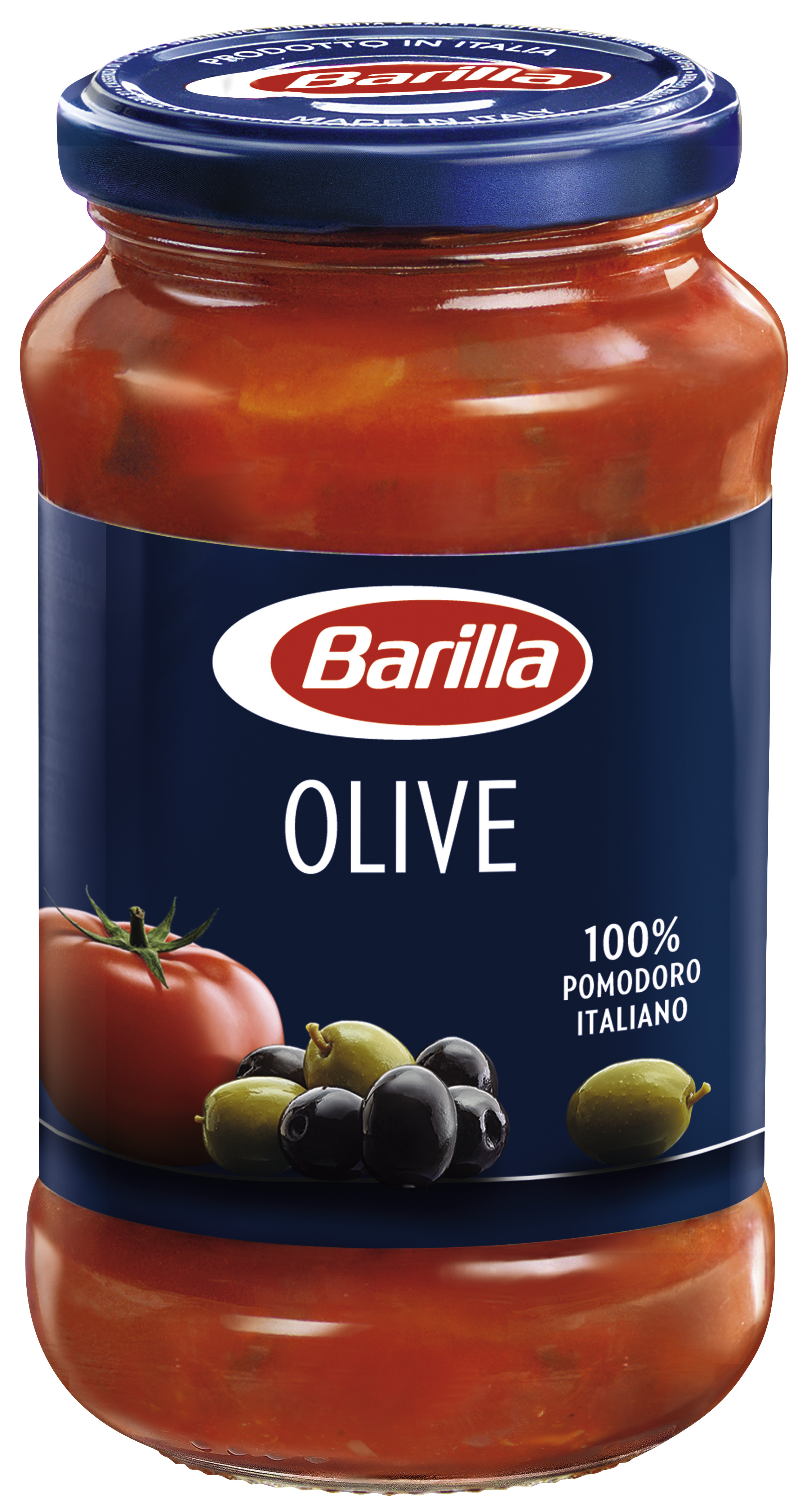 Barilla Pastasauce Olive - TOMATENSAUCE MIT GRÜNEN UND SCHWARZEN OLIVEN 400g