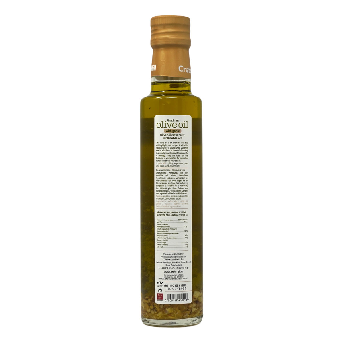 Cretan Olivenöl Knoblauch 250ml
