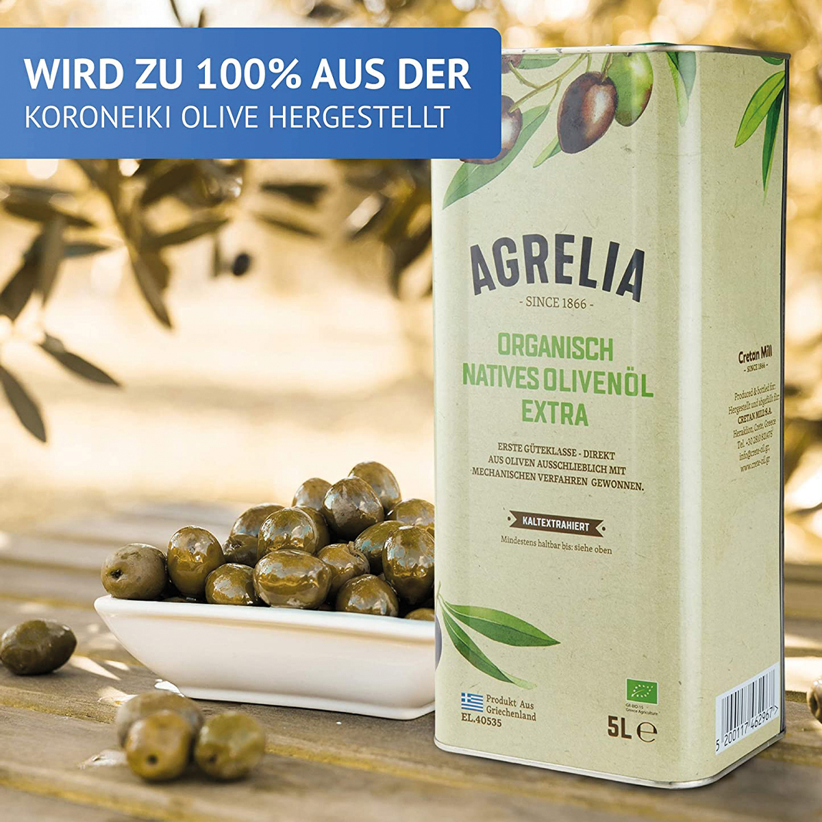 Olivenöl Agrelia 5l Bio Olivenöl Agrelia Bio 5l