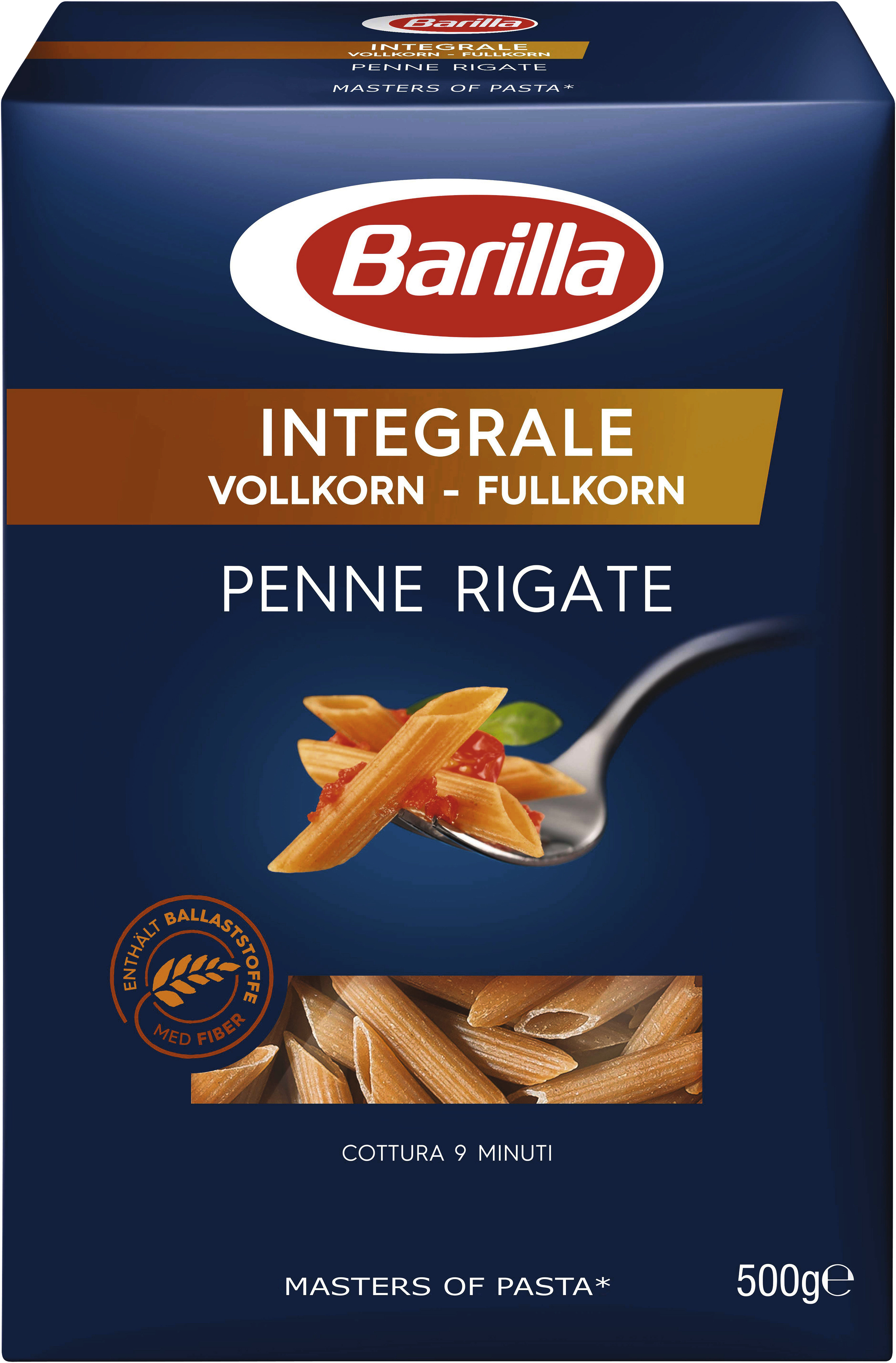 Barilla Pasta Nudeln Pennette Rigate Vollkorn Integrale 500g